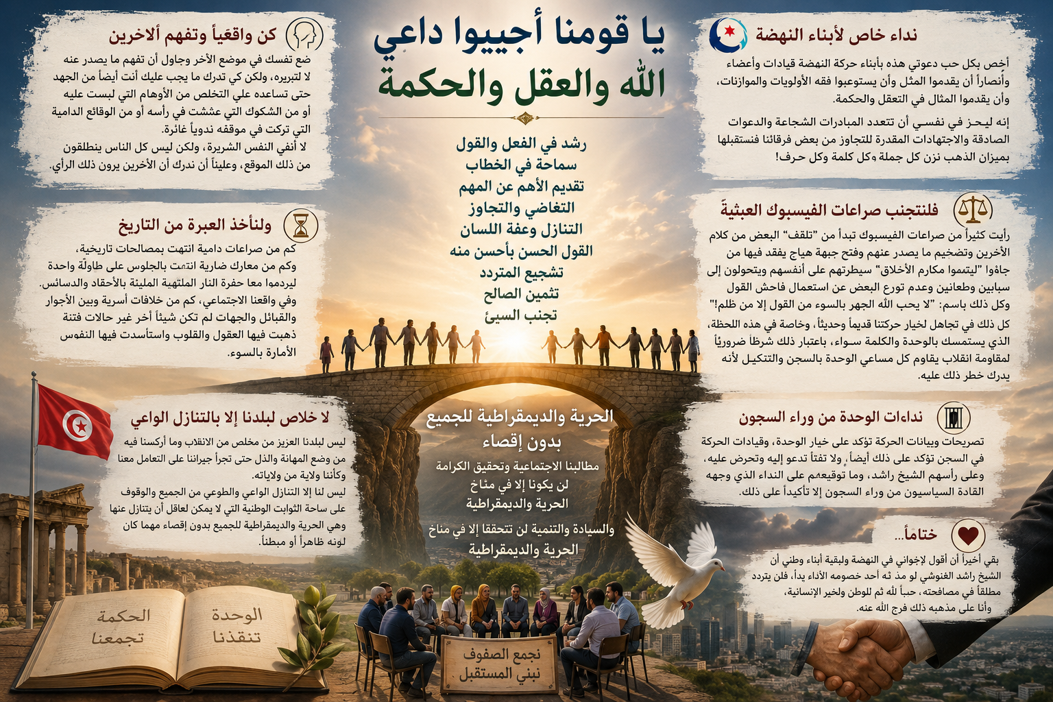 يا قومنا أجيبوا داعي الله والعقل والحكمة