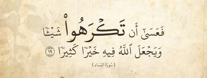 وعسى أن تكرهوا شيئا ويجعل الله فيه خيرا كثيرا ... 