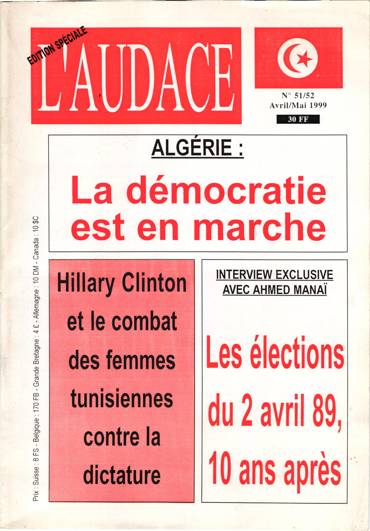 L'AUDACE - N° 51-52 - Avril 1999