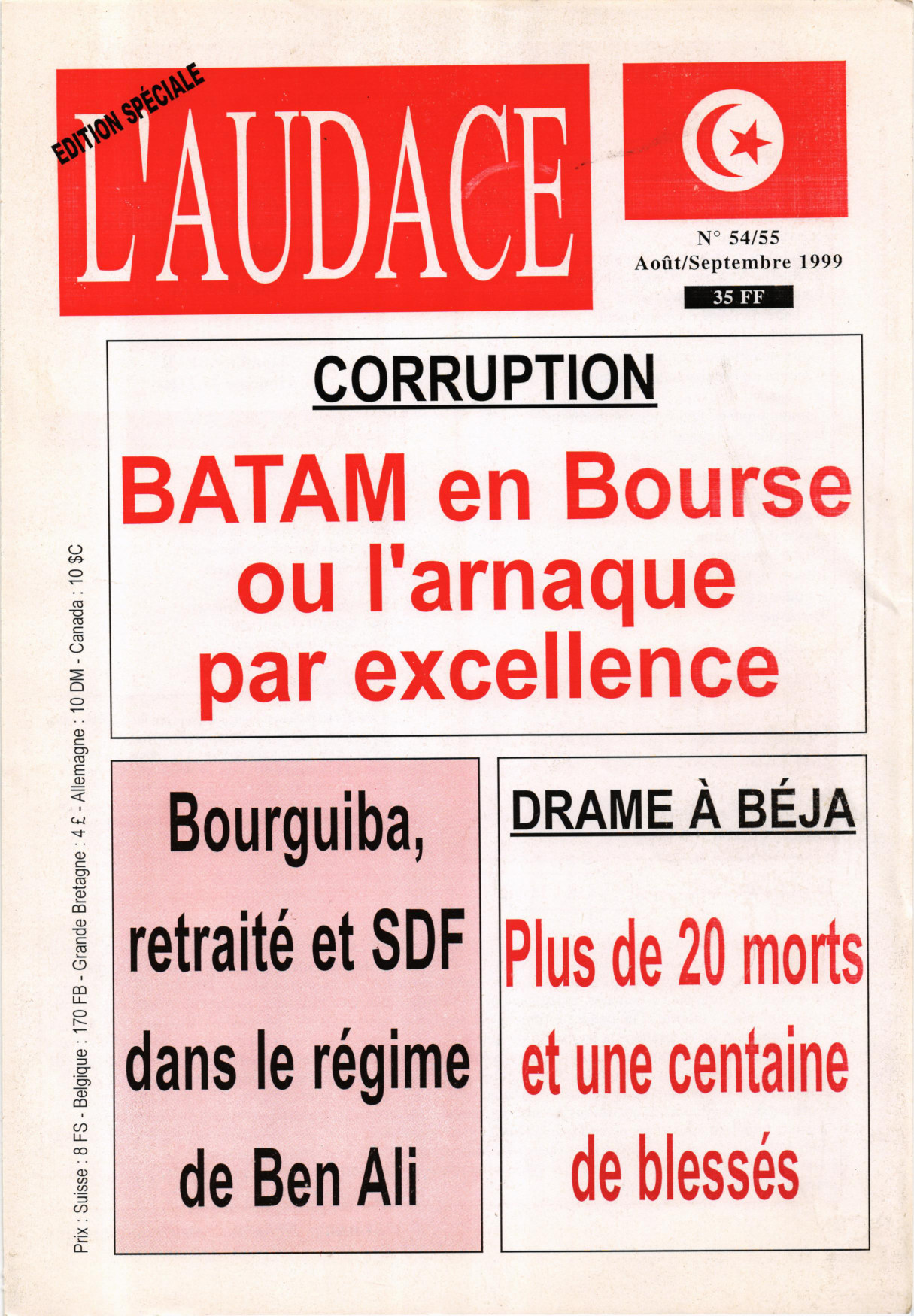 L'AUDACE - N° 54-55 - Août 1999